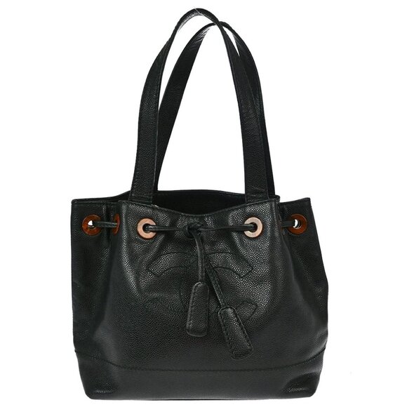 Chanel Black Calfskin Drawstring Tote Bag XX40366 - Picture 1 of 8
